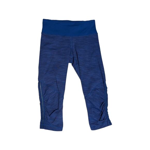 Lululemon Run For Your Life Crop Leggings Wee Are From Space Limitless Blue 4 - Picture 1 of 6
